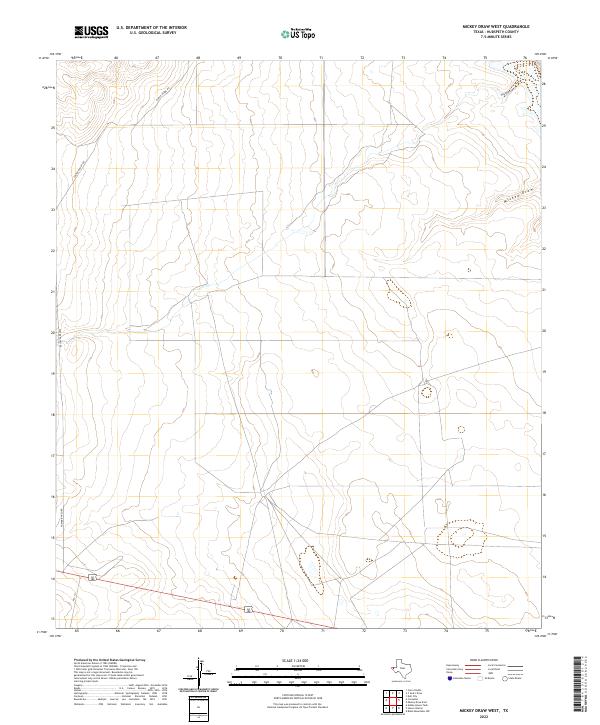 USGS Topographic Map – Mickey Draw West