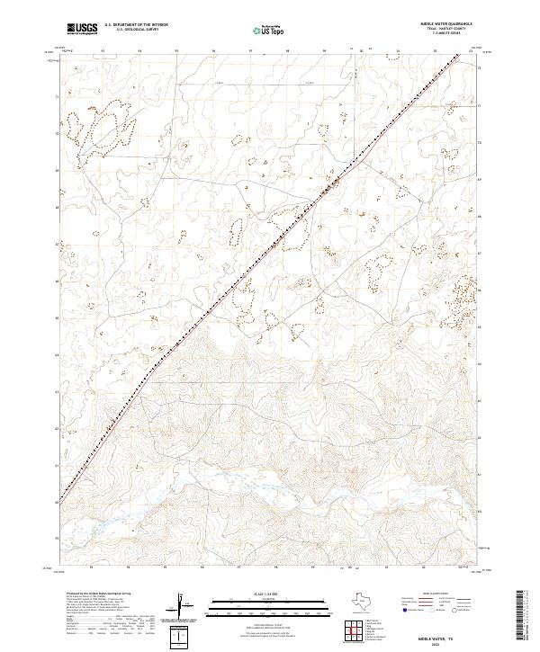 USGS Topographic Map – Middle Water