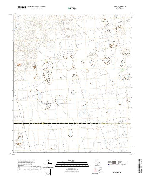 2022 Map of Midkiff NW, 2022 Print