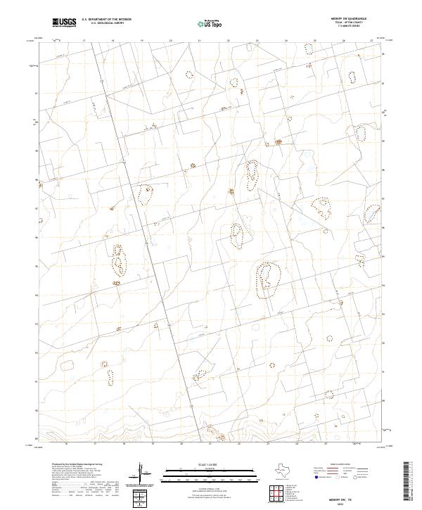 2022 Map of Midkiff SW, 2022 Print