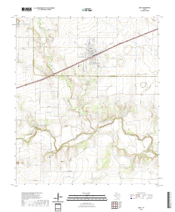 USGS Topographic Map – Miles
