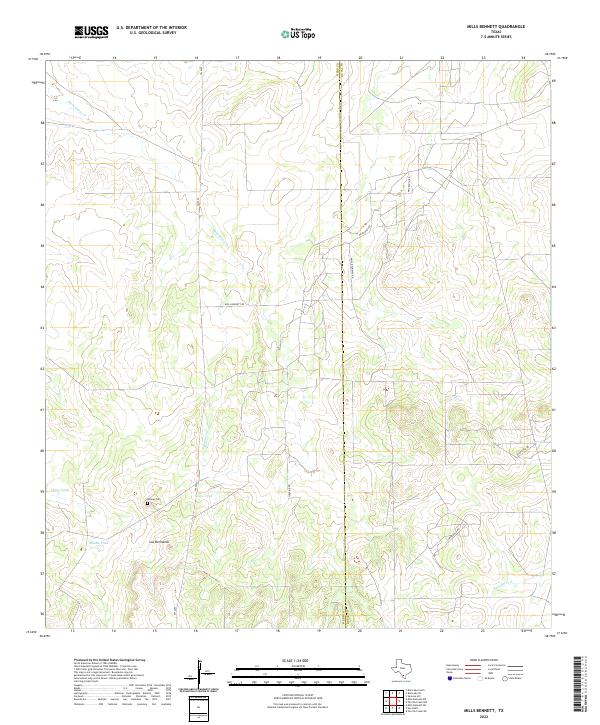 USGS Topographic Map – Mills Bennett