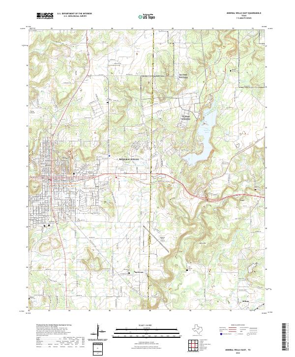 USGS Topographic Map – Mineral Wells East