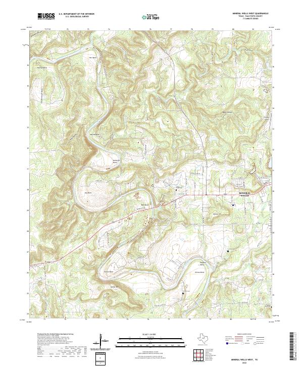 USGS Topographic Map – Mineral Wells West