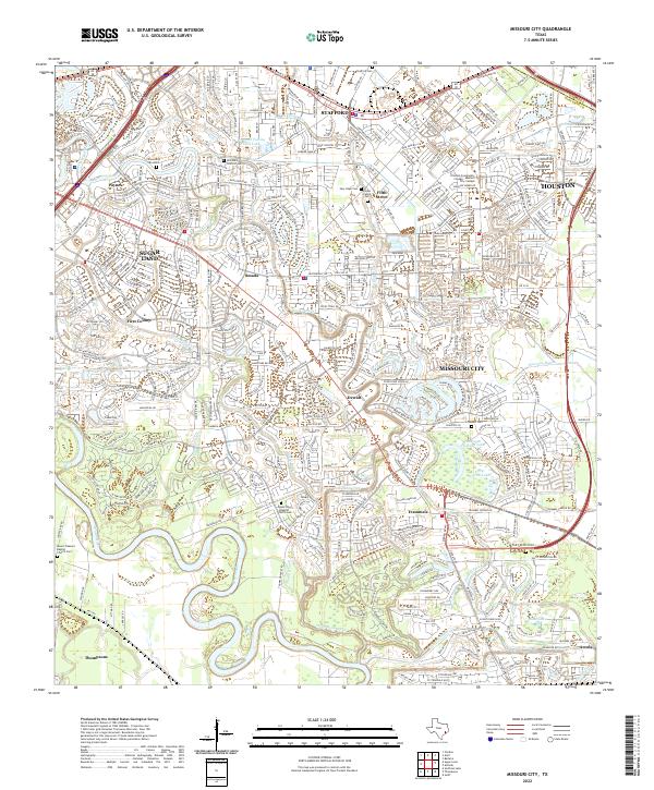 USGS Topographic Map – Missouri City