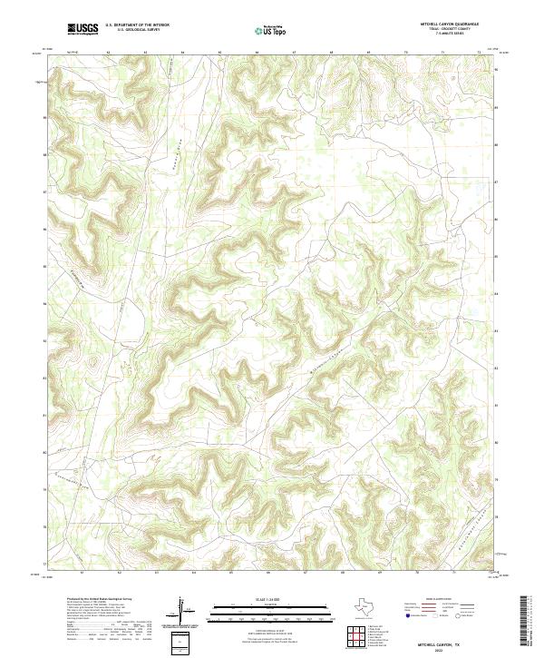 USGS Topographic Map – Mitchell Canyon