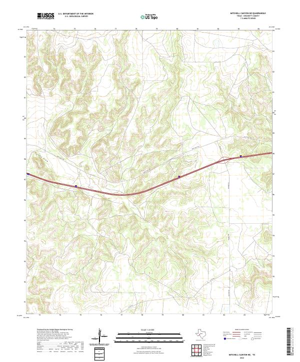 2022 Map of Mitchell Canyon NE, 2022 Print