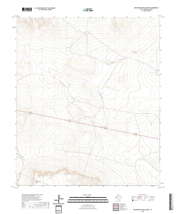 USGS Topographic Map – Molesworth Mesa North