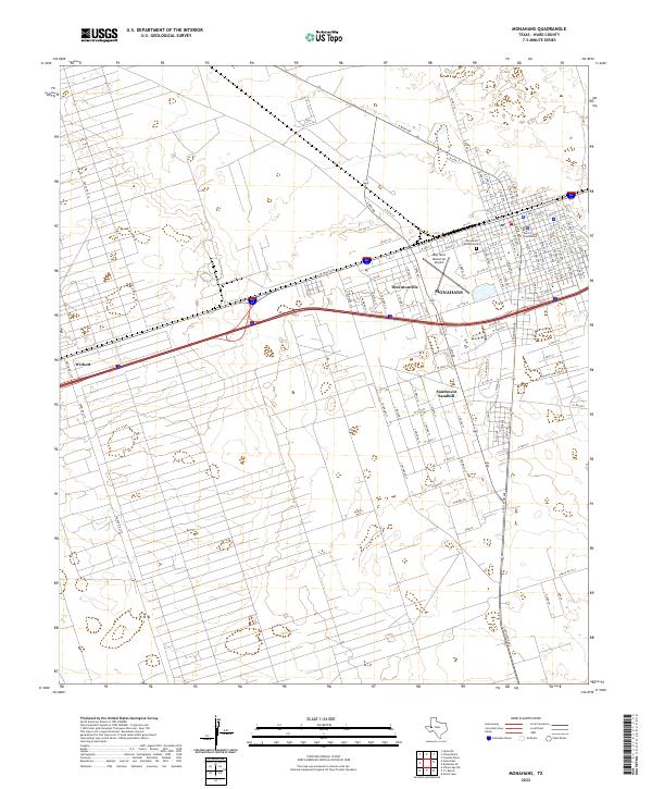 USGS Topographic Map – Monahans