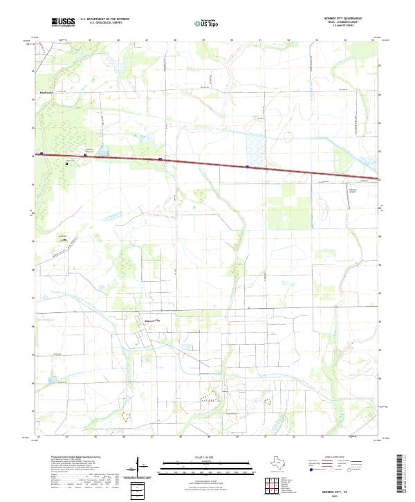 USGS Topographic Map – Monroe City