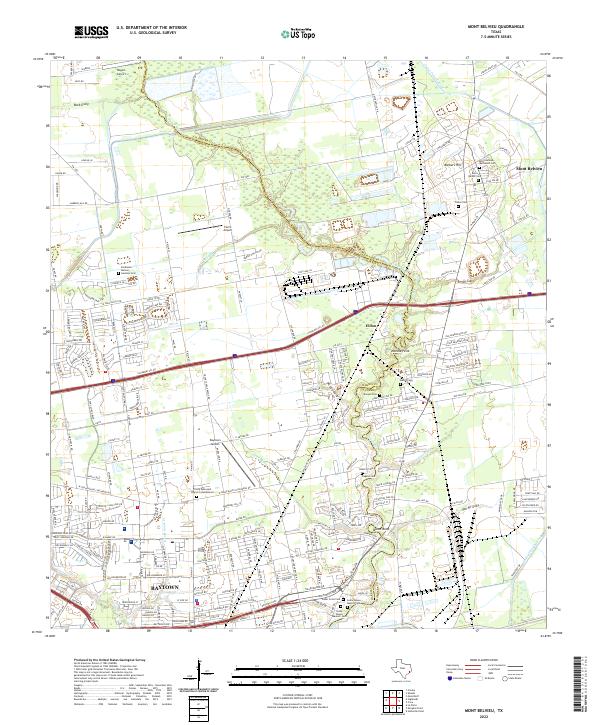 USGS Topographic Map – Mont Belvieu