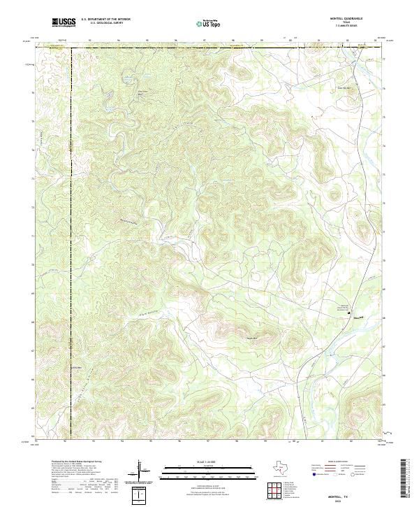 USGS Topographic Map – Montell
