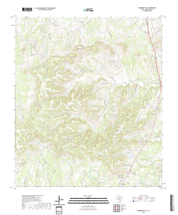 USGS Topographic Map – Monument Hill