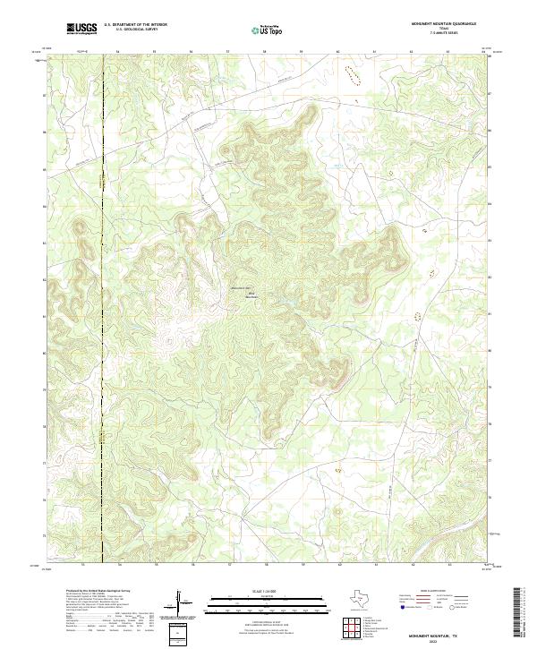 USGS Topographic Map – Monument Mountain