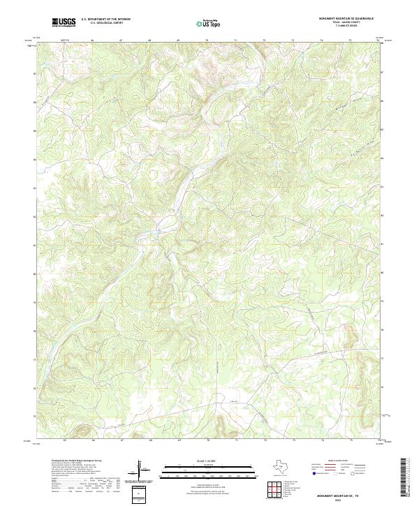 USGS Topographic Map – Monument Mountain SE