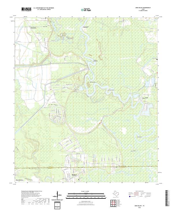 USGS Topographic Map – Moss Bluff