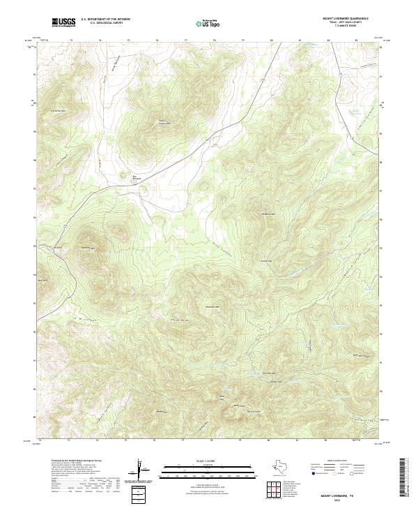 USGS Topographic Map – Mount Livermore