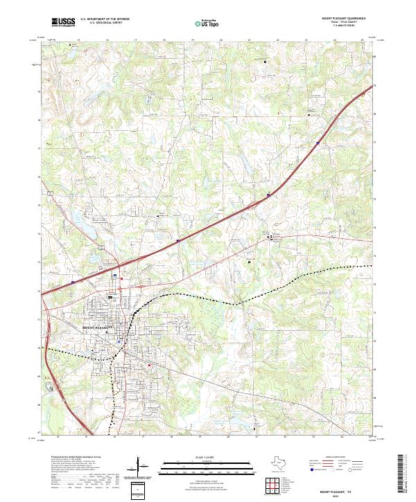 USGS Topographic Map – Mount Pleasant