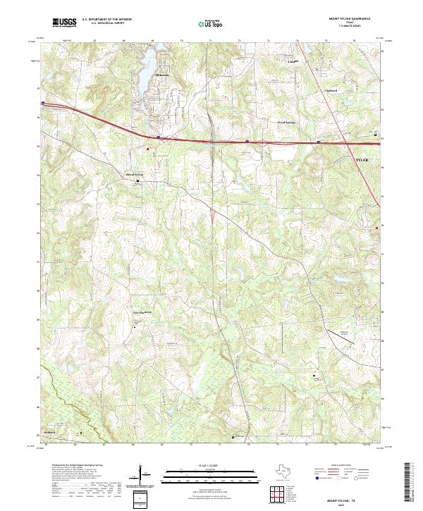 USGS Topographic Map – Mount Sylvan
