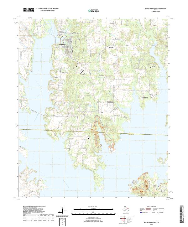 USGS Topographic Map – Mountain Springs