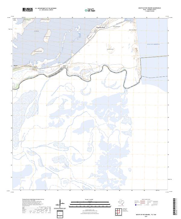USGS Topographic Map – Mouth of Rio Grande