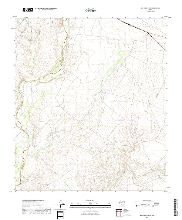 USGS Topographic Map – Mud Creek South