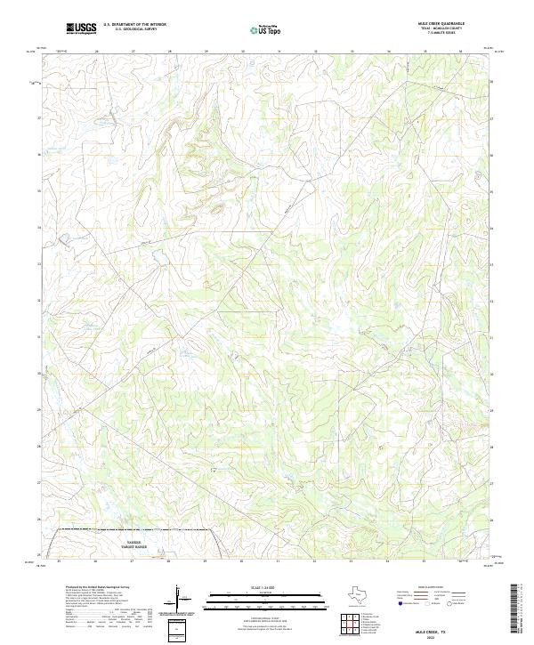 USGS Topographic Map – Mule Creek