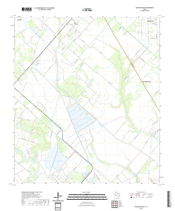 USGS Topographic Map – Mustang Bayou