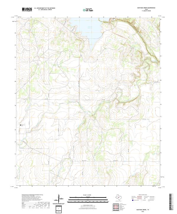 USGS Topographic Map – Mustang Creek
