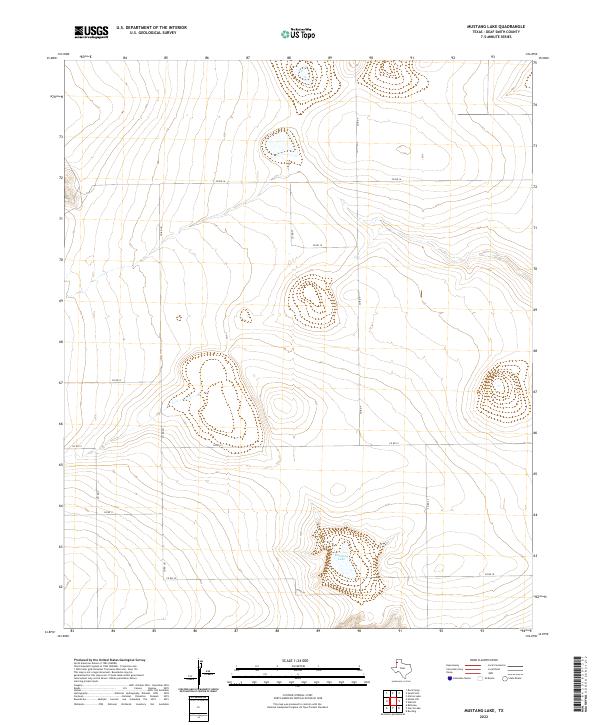 USGS Topographic Map – Mustang Lake