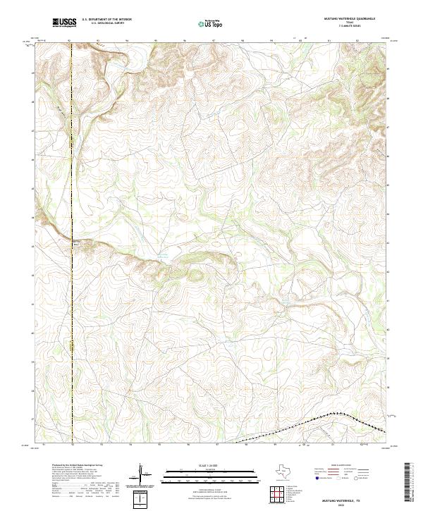 USGS Topographic Map – Mustang Waterhole