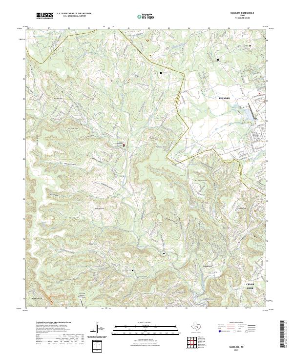 USGS Topographic Map – Nameless