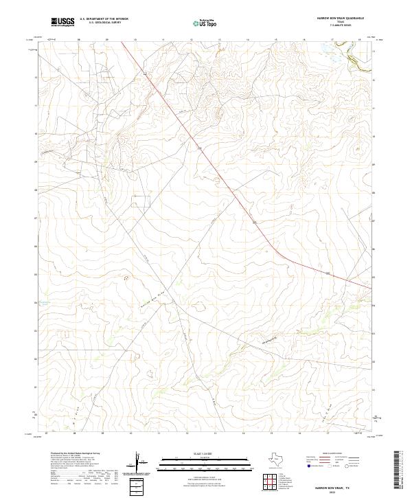 USGS Topographic Map – Narrow Bow Draw