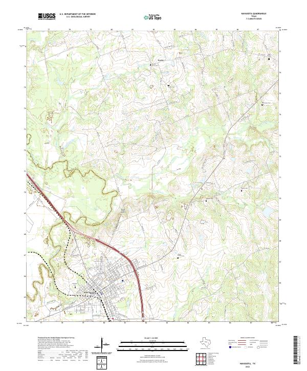 USGS Topographic Map – Navasota
