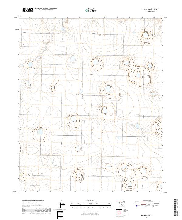 2022 Map of Nazareth SW, 2022 Print