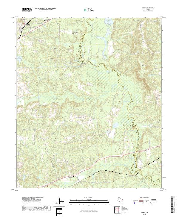 USGS Topographic Map – Neches