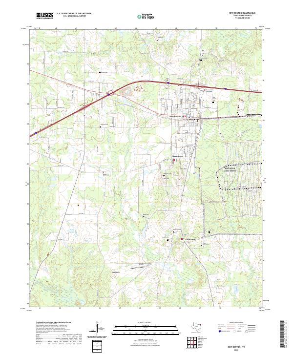 USGS Topographic Map – New Boston