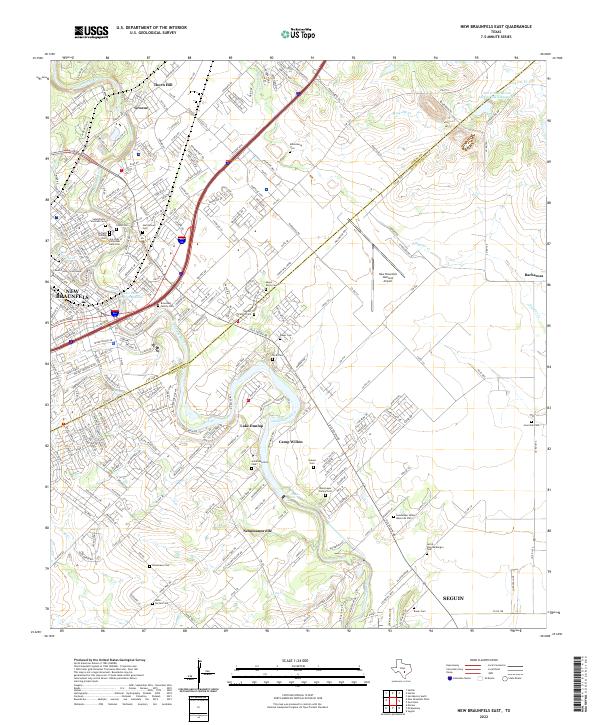USGS Topographic Map – New Braunfels East