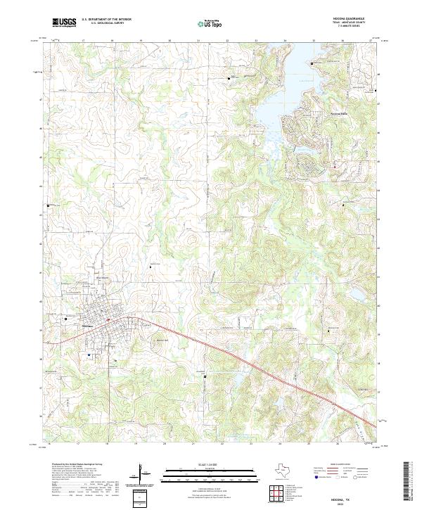 USGS Topographic Map – Nocona