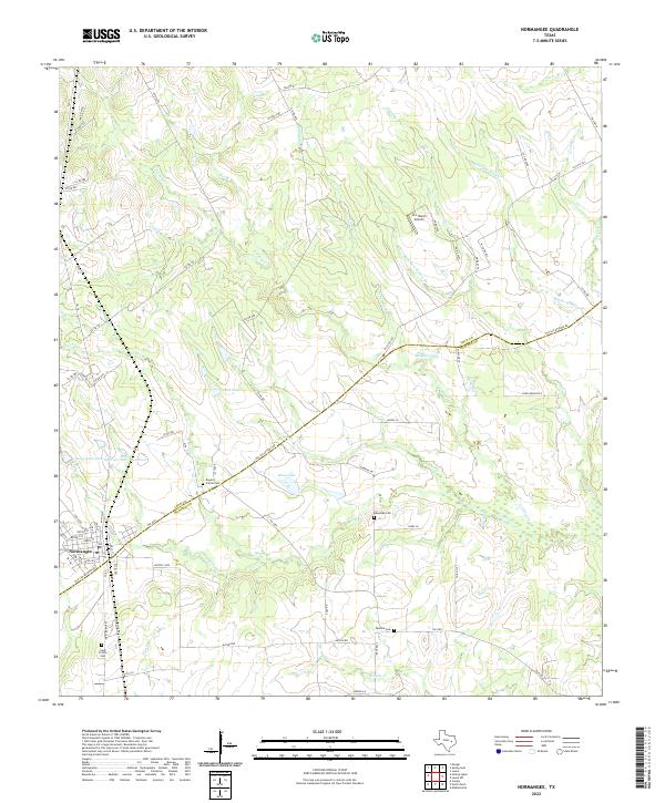 USGS Topographic Map – Normangee