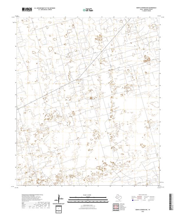 2022 Map of North Cowden NW, 2022 Print
