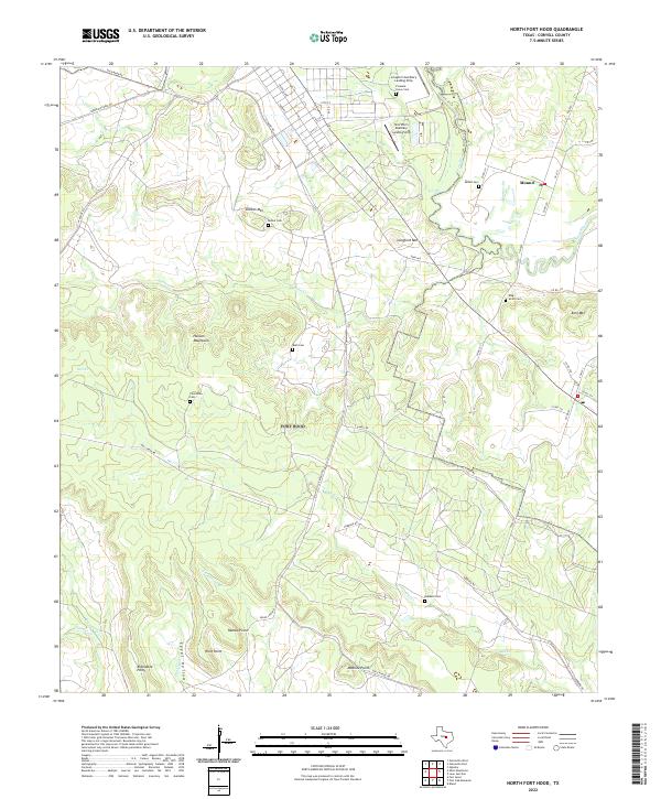 USGS Topographic Map – North Fort Hood