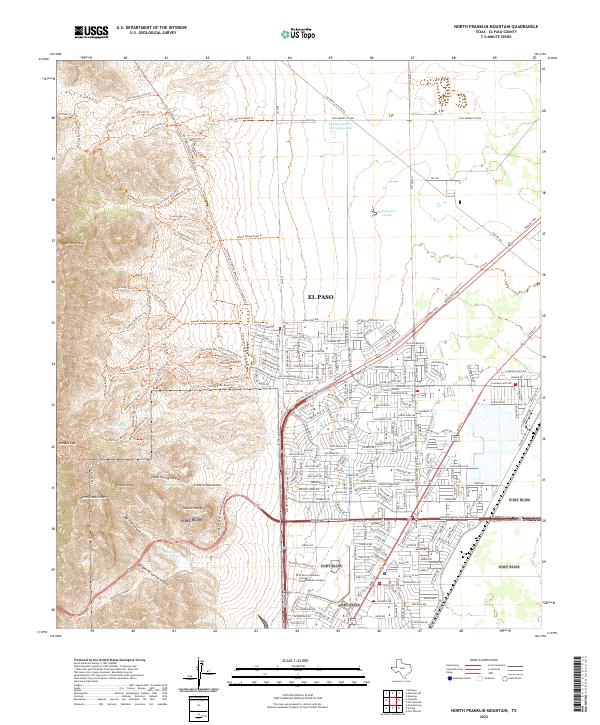 USGS Topographic Map – North Franklin Mountain