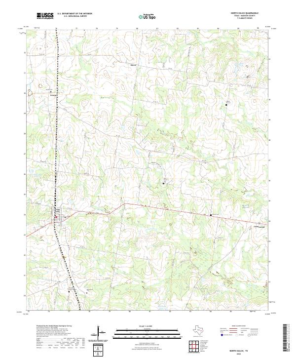 USGS Topographic Map – North Zulch