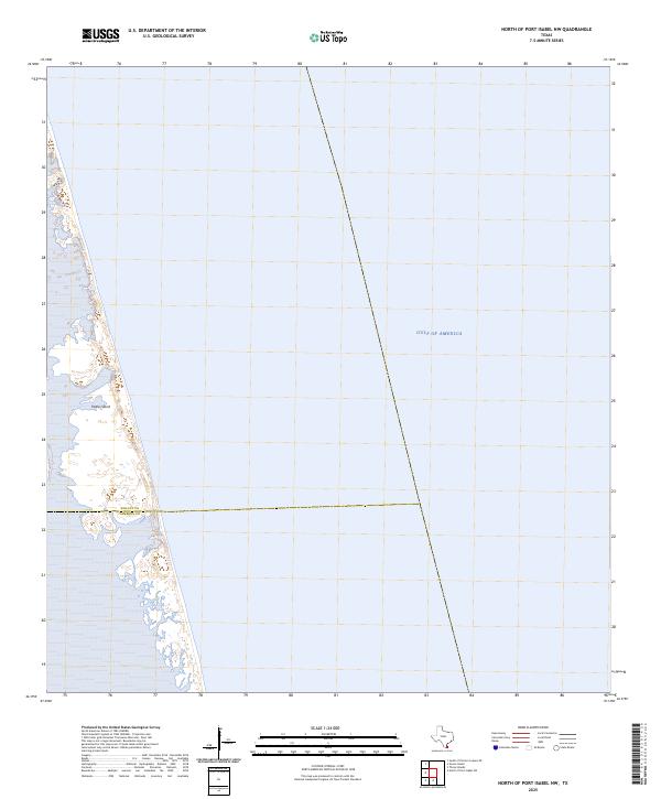 USGS Topographic Map – North of Port Isabel NW