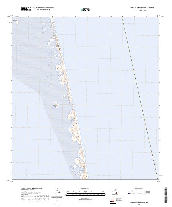 USGS Topographic Map – North of Port Isabel SW
