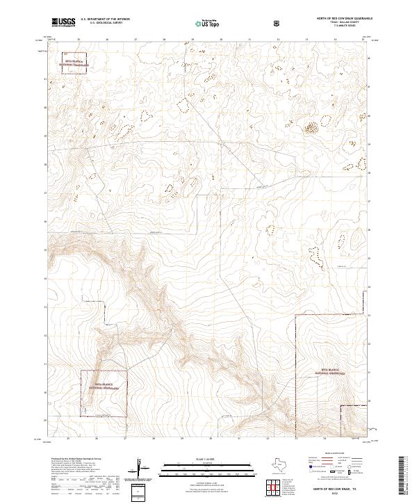 2022 Map of North of Red Cow Draw, 2022 Print