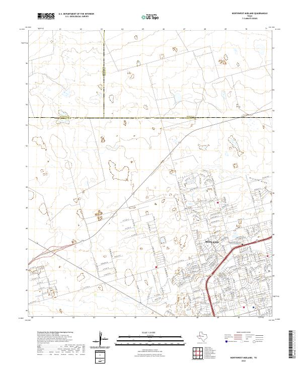USGS Topographic Map – Northwest Midland