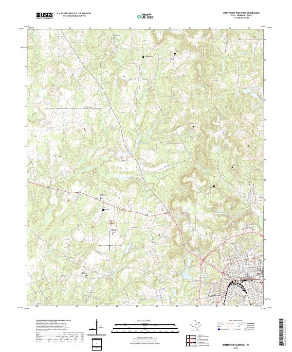 USGS Topographic Map – Northwest Palestine