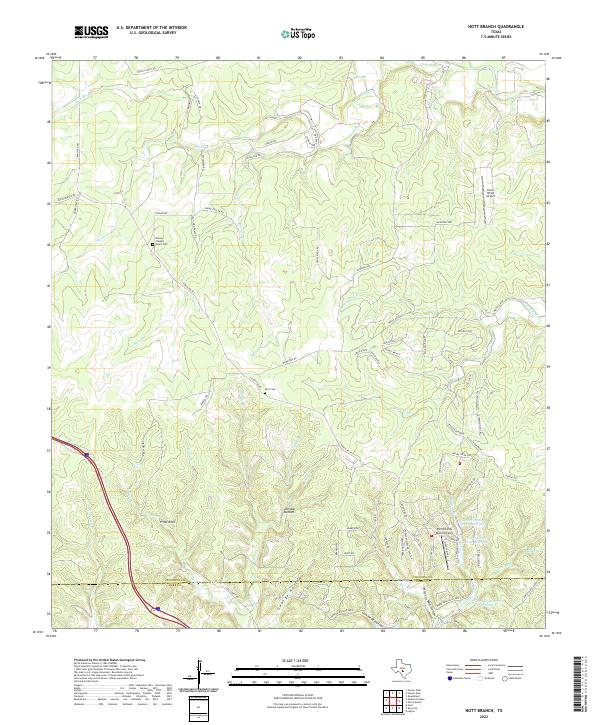USGS Topographic Map – Nott Branch